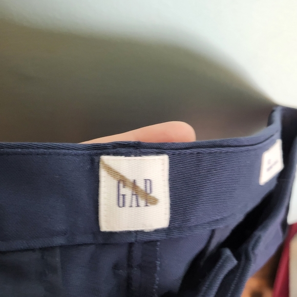 NWT Gap Skinny Ankle Navy Velvet Trim Split Ankle Pants - Picture 11 of 14